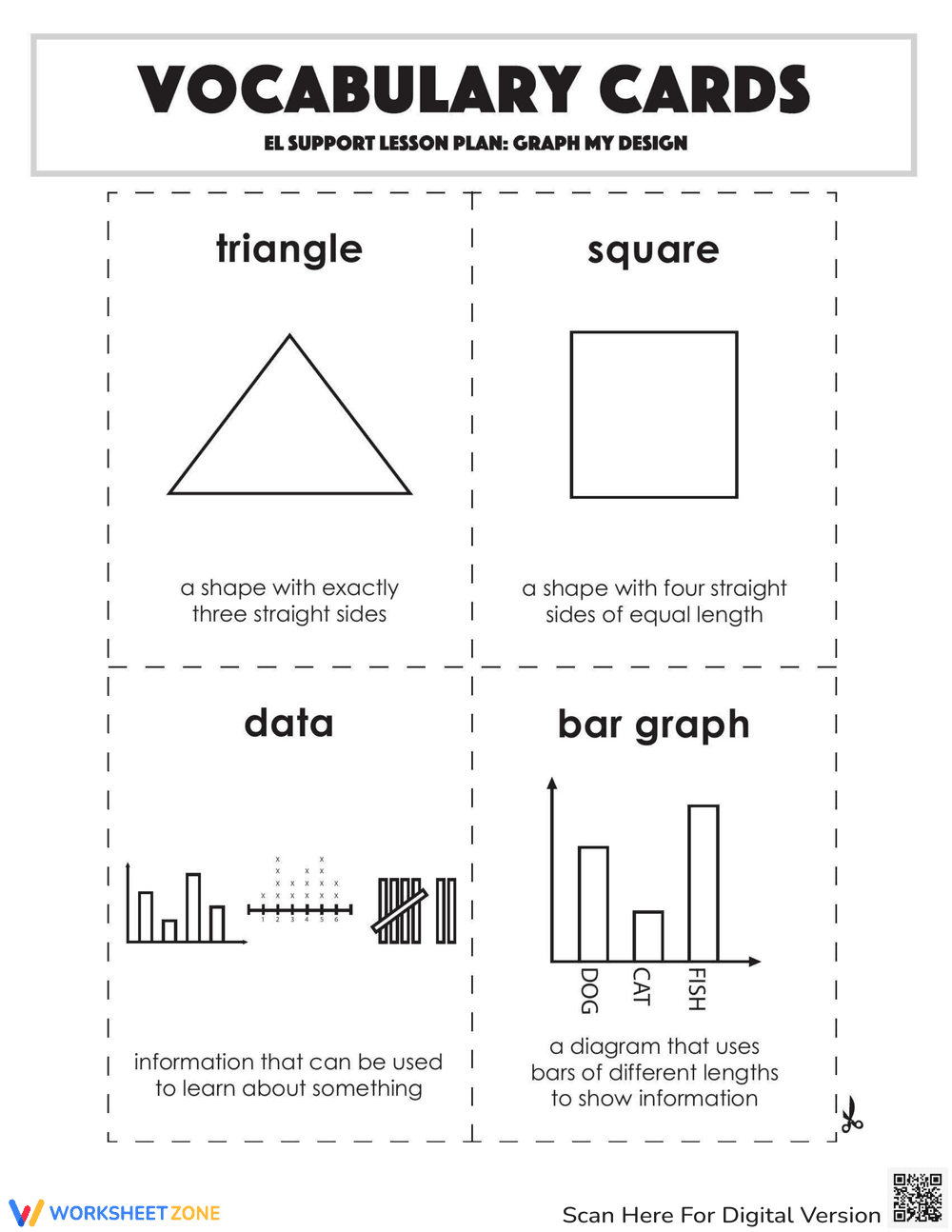 Vocabulary Cards: Graph My Design - Page 1