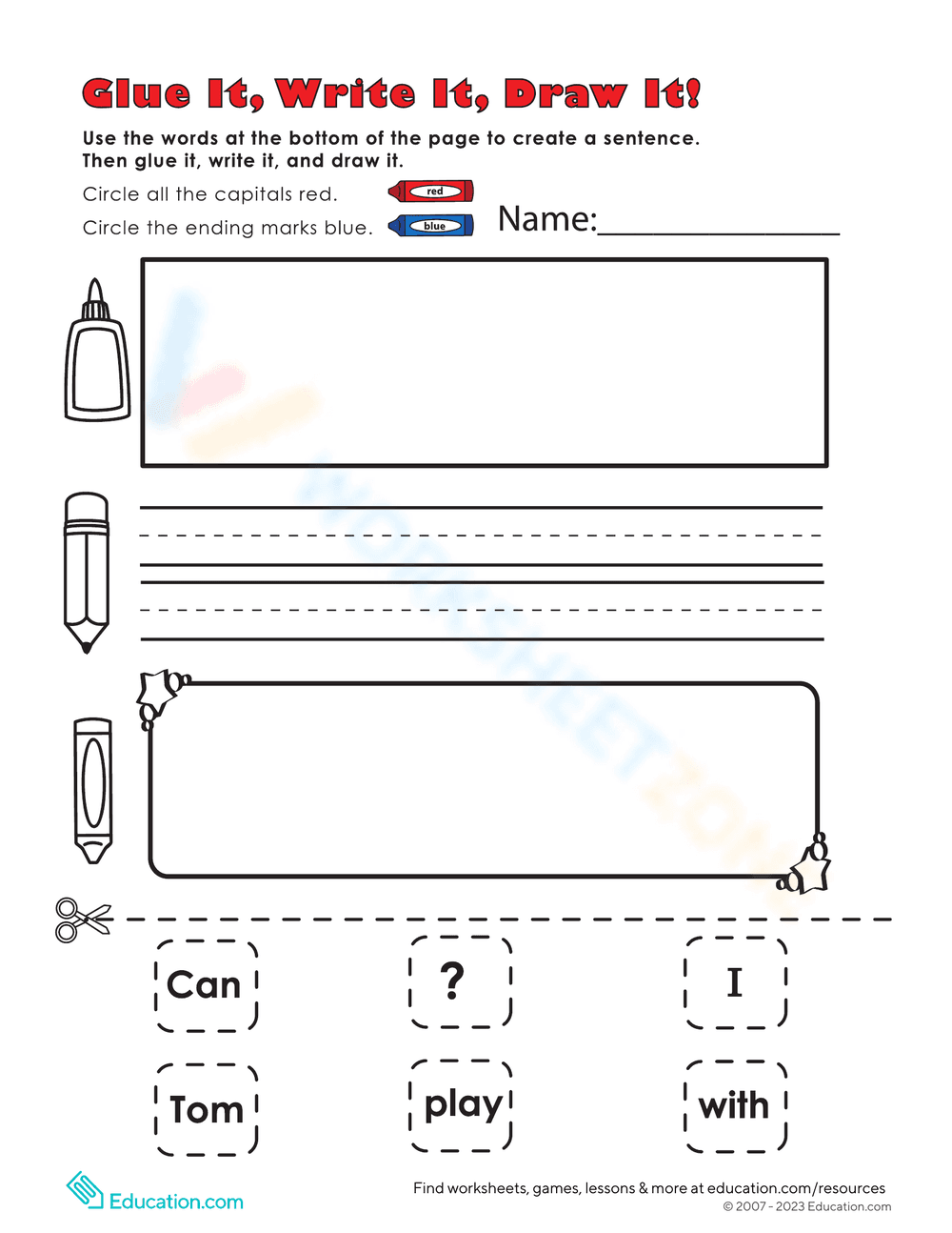 Glue Write and Draw Creative Prompts - Page 2