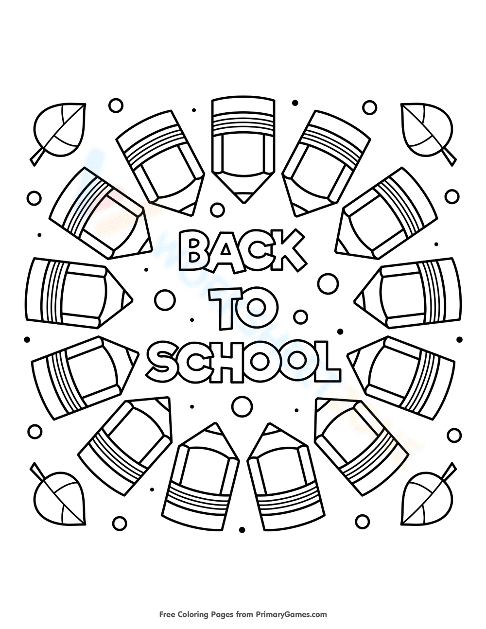 Back to School Pencils Learning Fun - Page 1