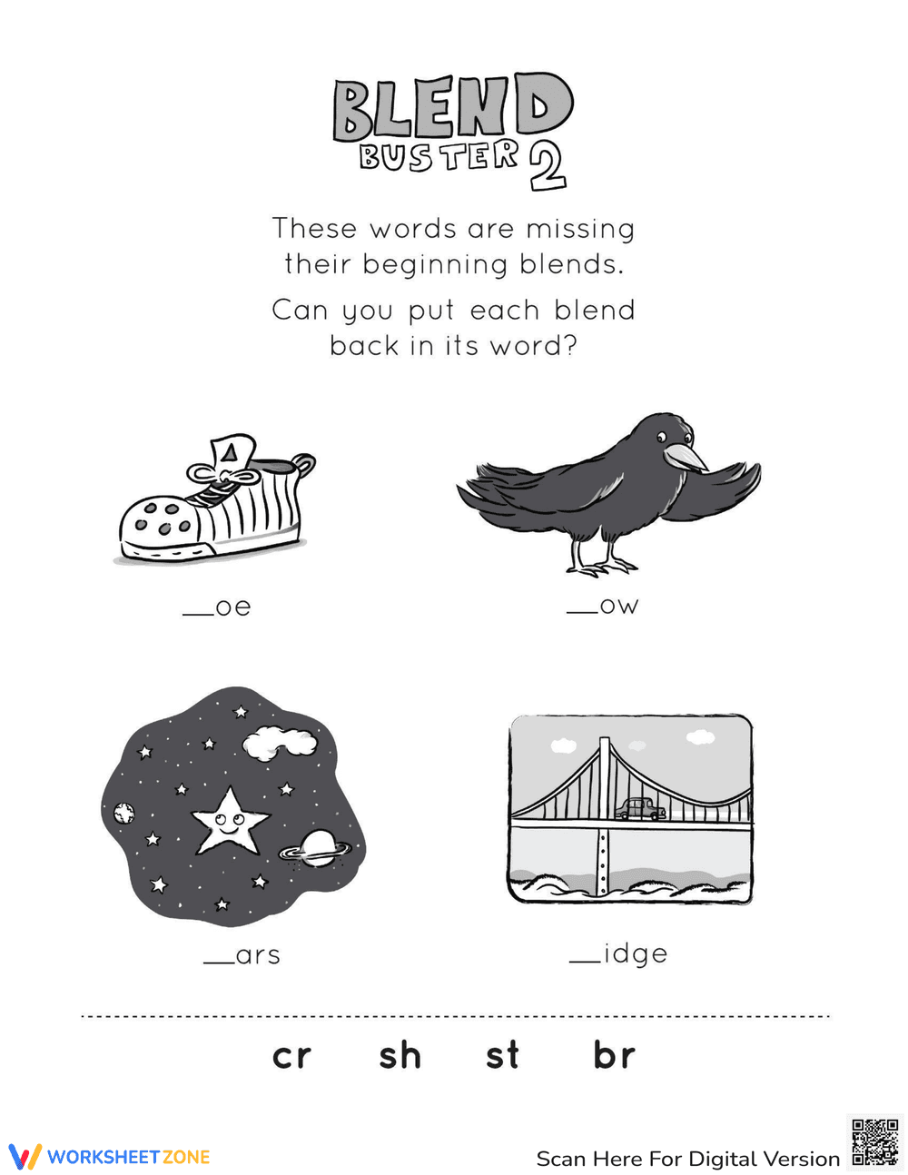 Blend Buster II Worksheet - Page 1