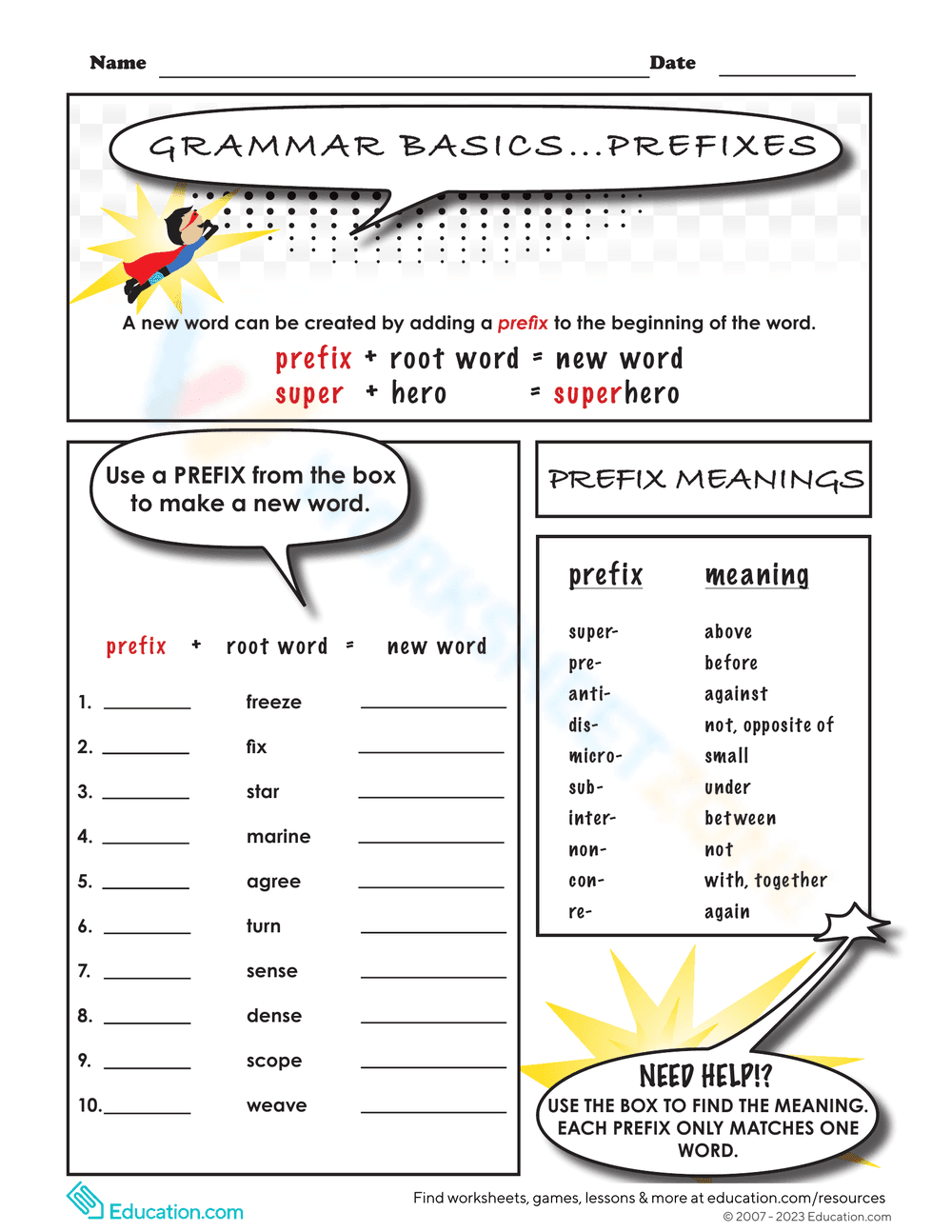 Grammar Basics: Understanding Prefixes - Page 1