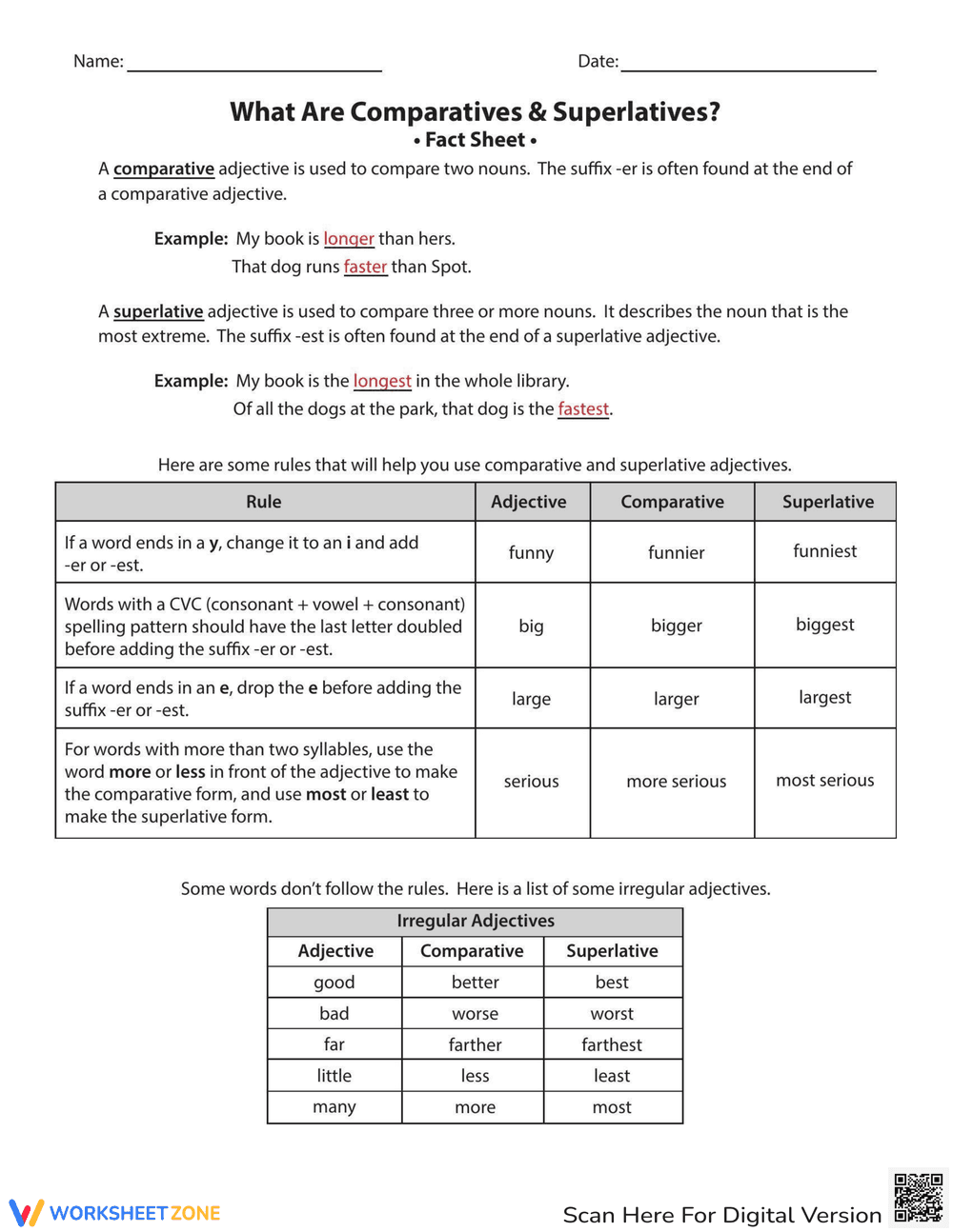 Comparatives & Superlatives: Learn the Difference - Page 1