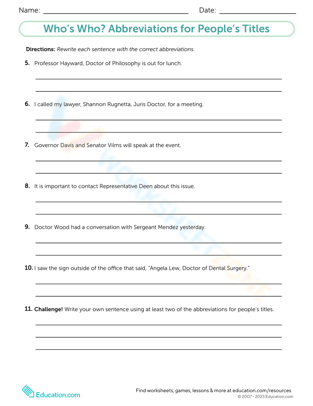 Who's Who: Abbreviations for People's Titles - Page 2