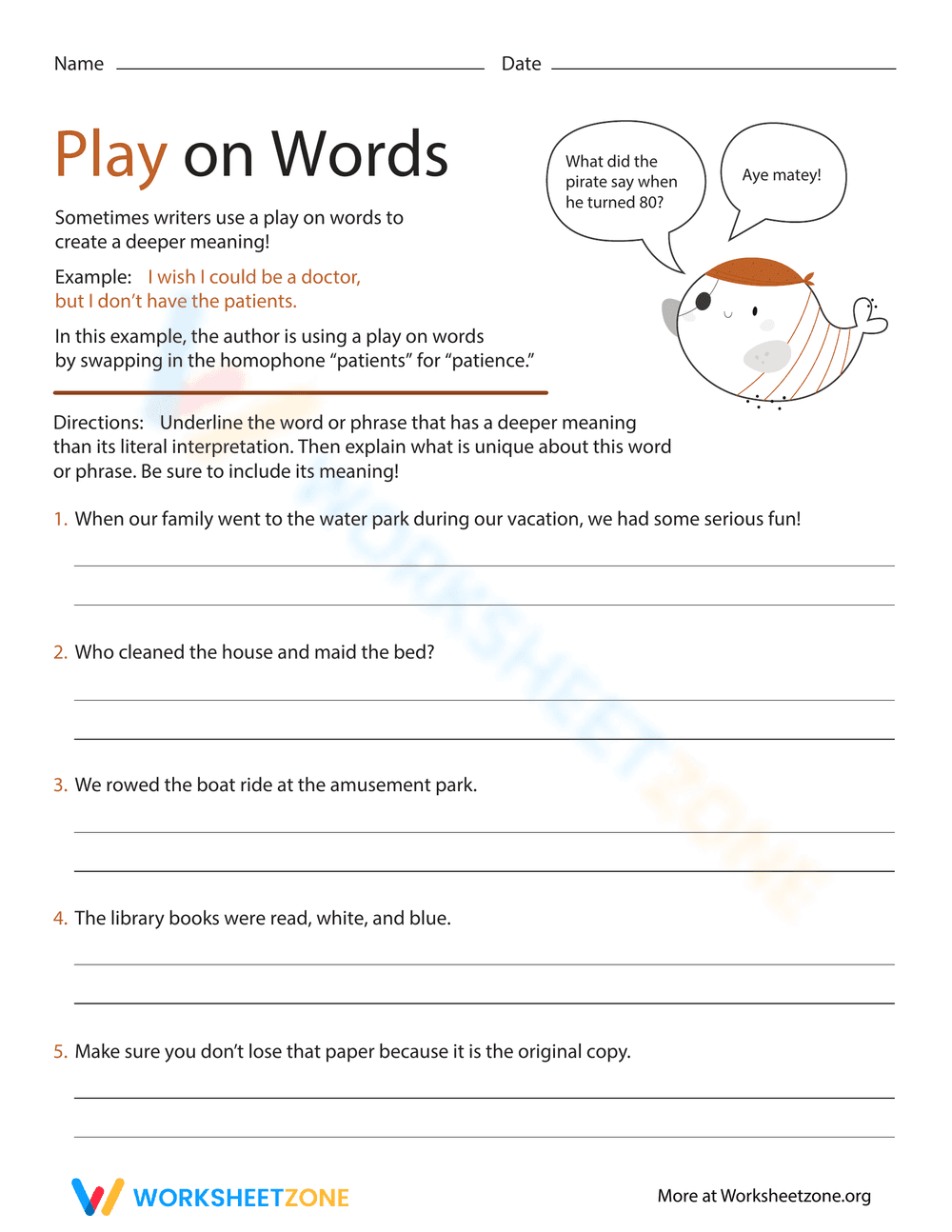 Exploring Play on Words: Fun with Language - Page 1