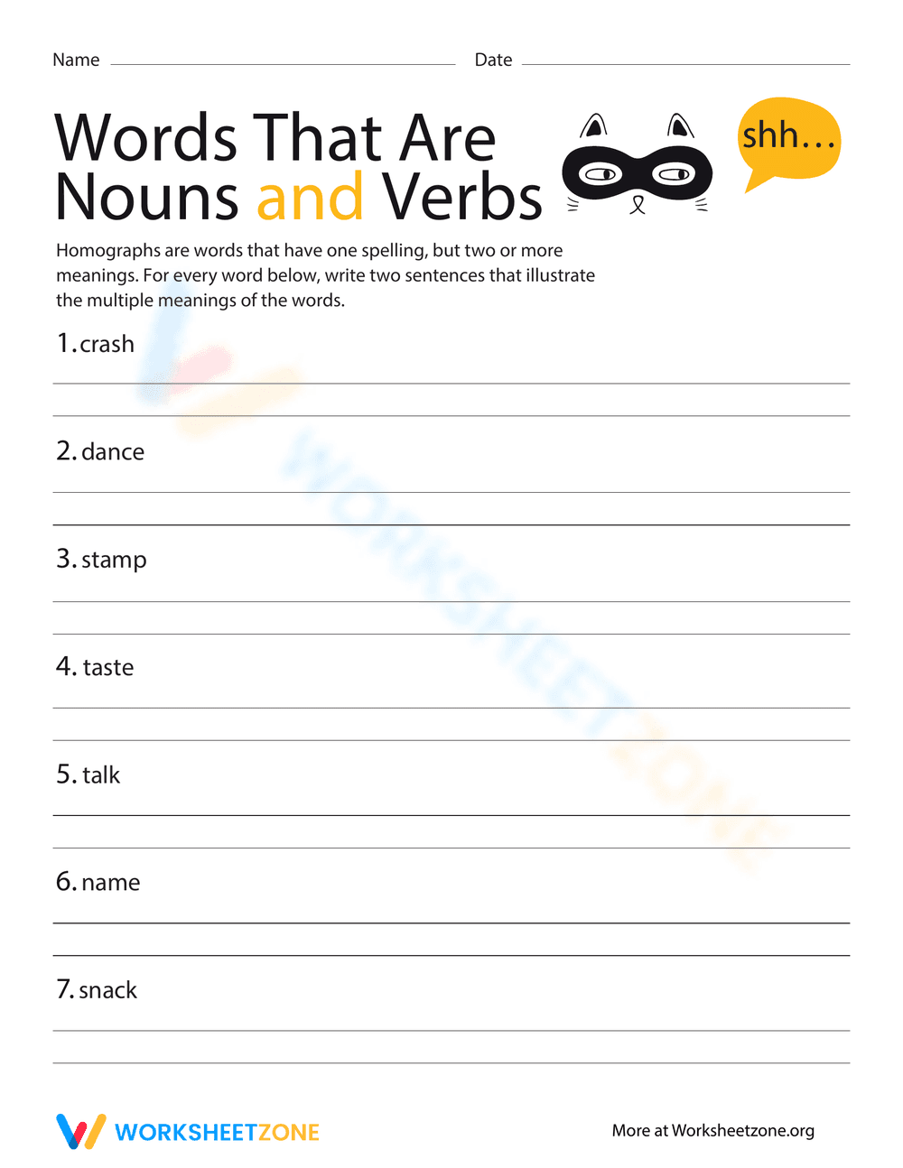 Multiple Meaning Words Worksheet - Page 1