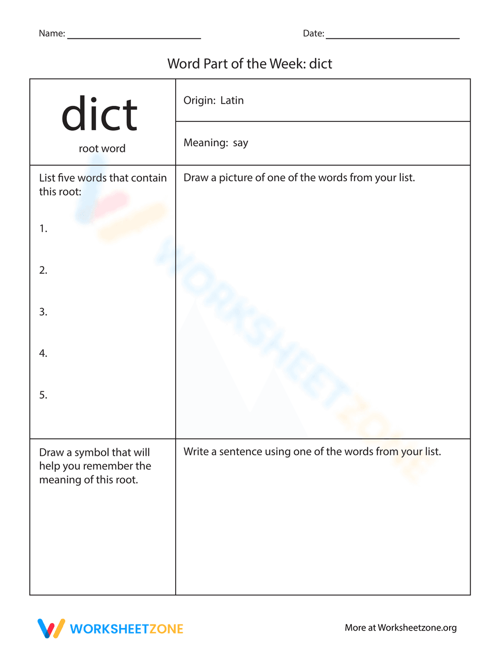 Word Part of the Week: 'Dict' - Page 1