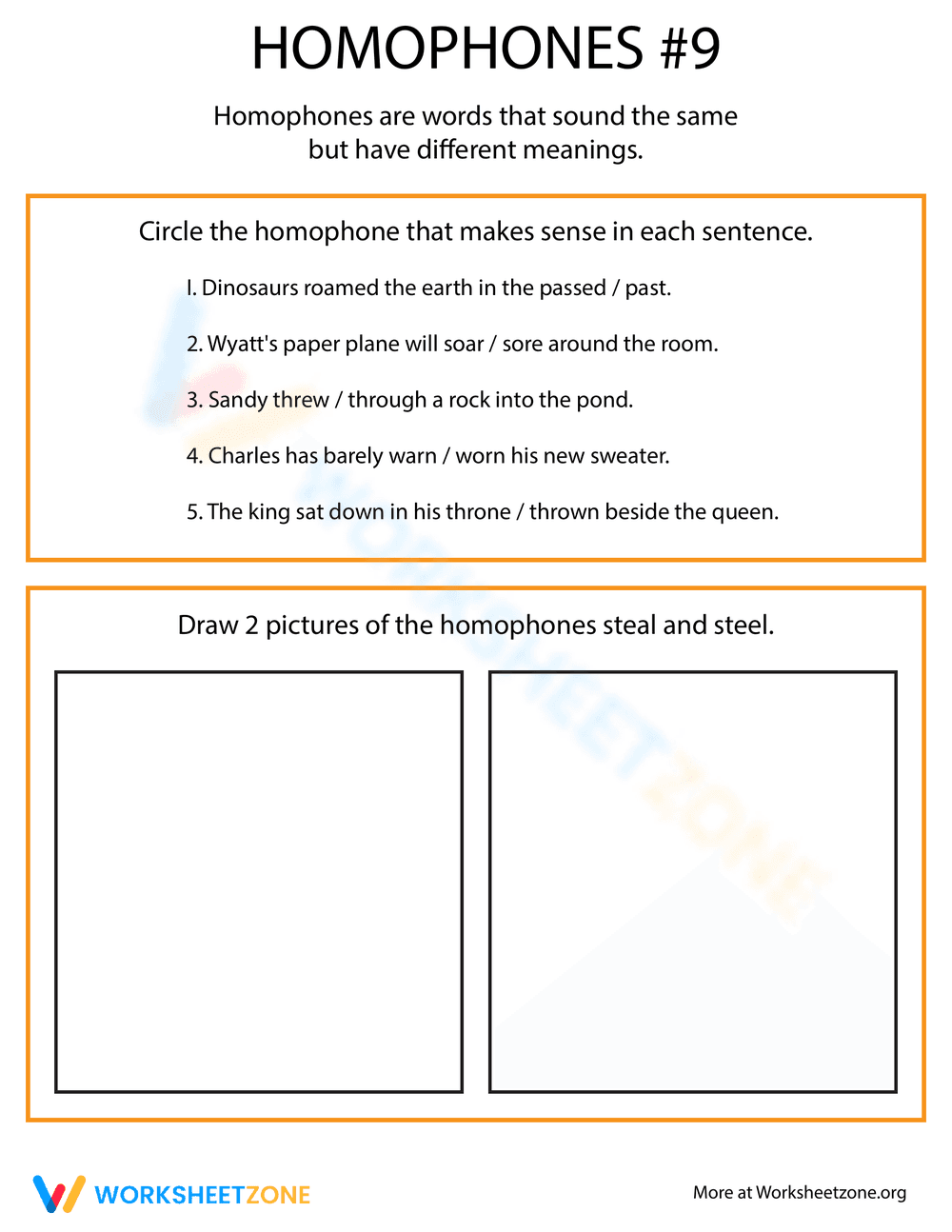 Improve Homophone Practice Skills - Page 1