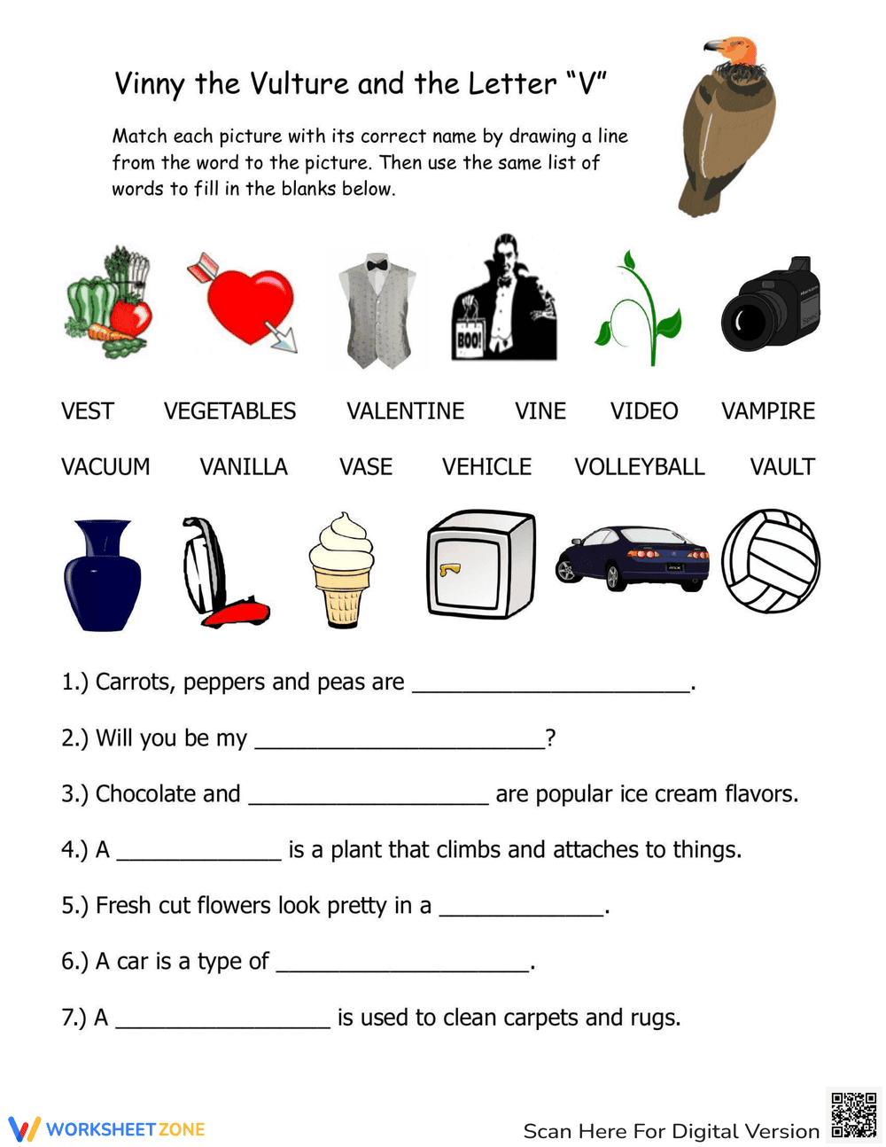 Words That Begin with "V" - Page 1