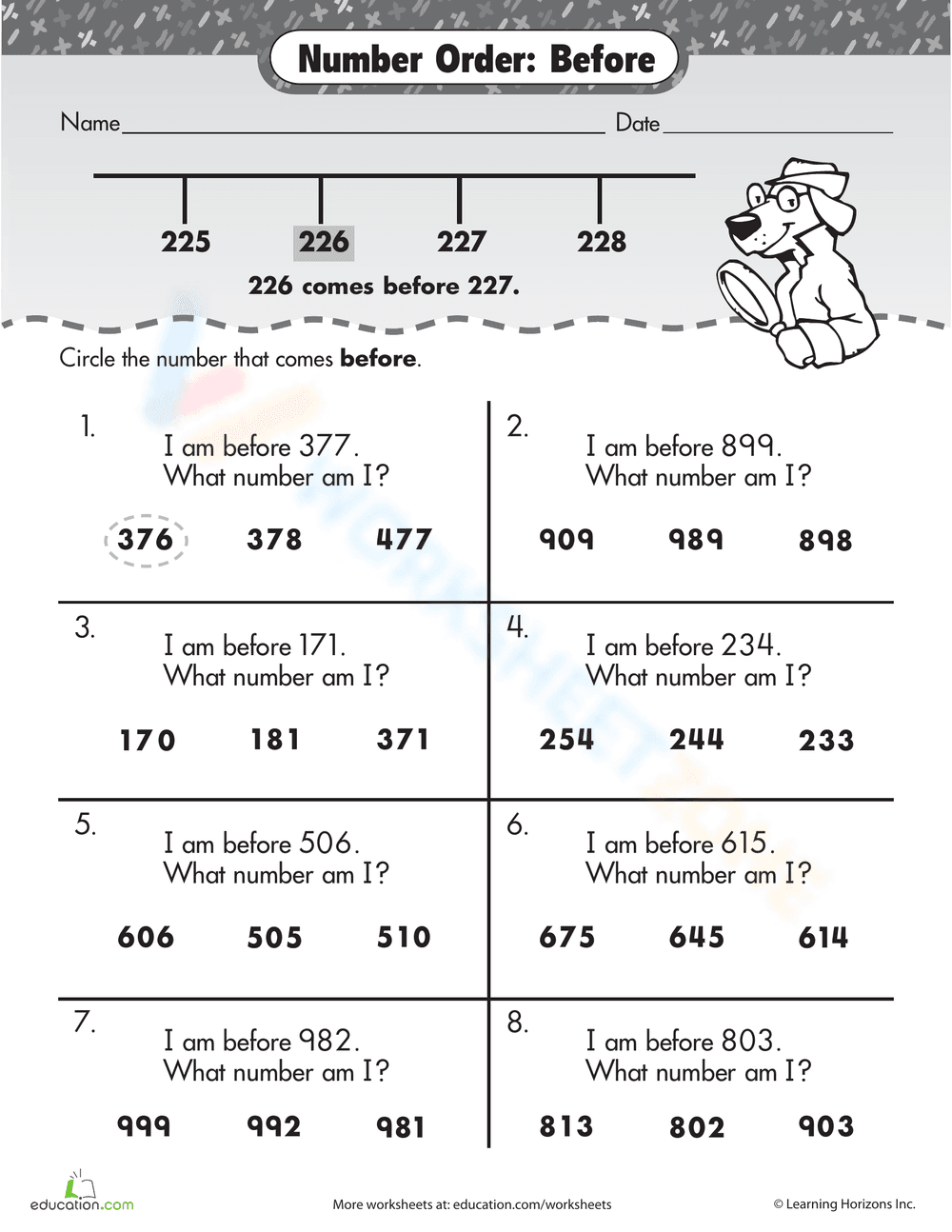 Number Order - Page 1