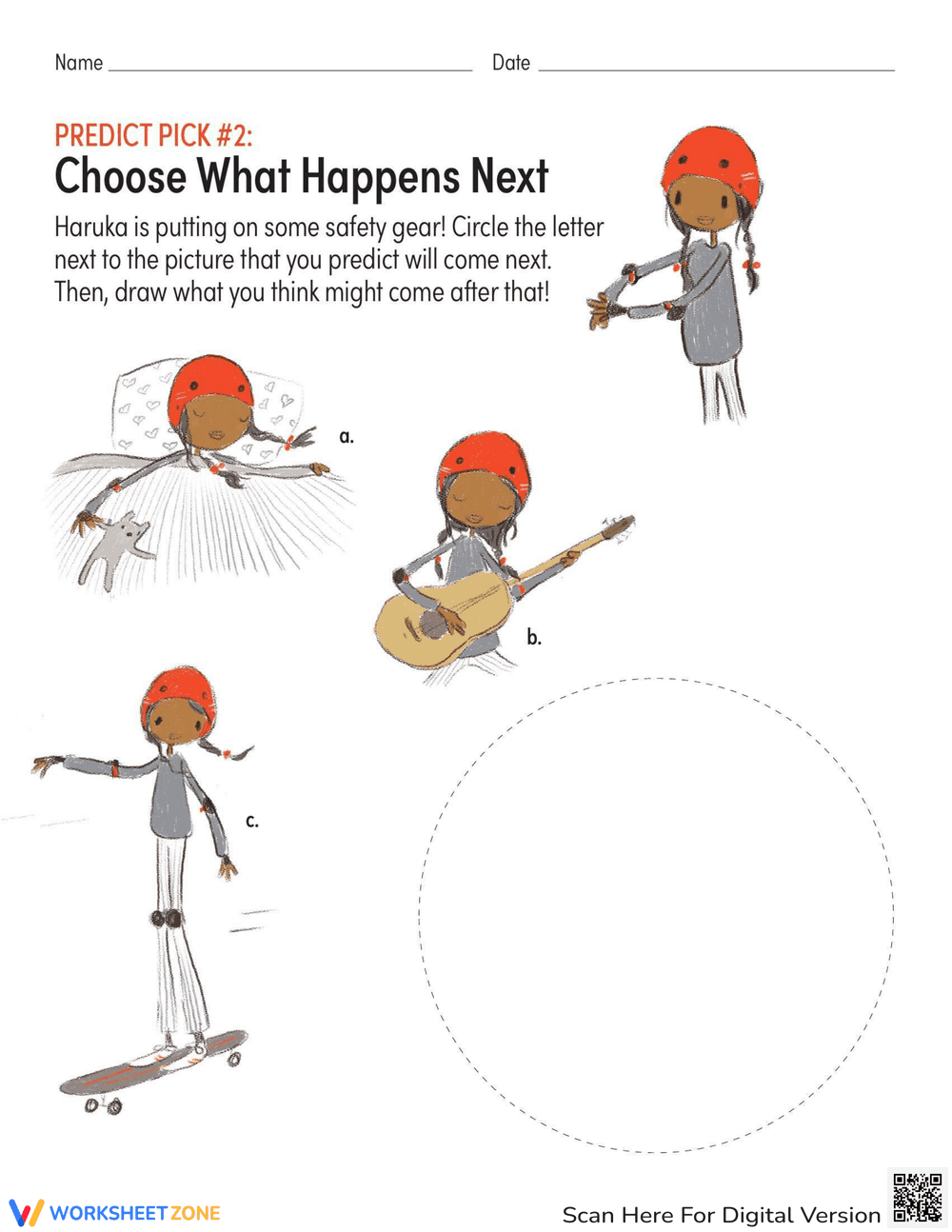Predict and Pick Reading Worksheet - Page 1