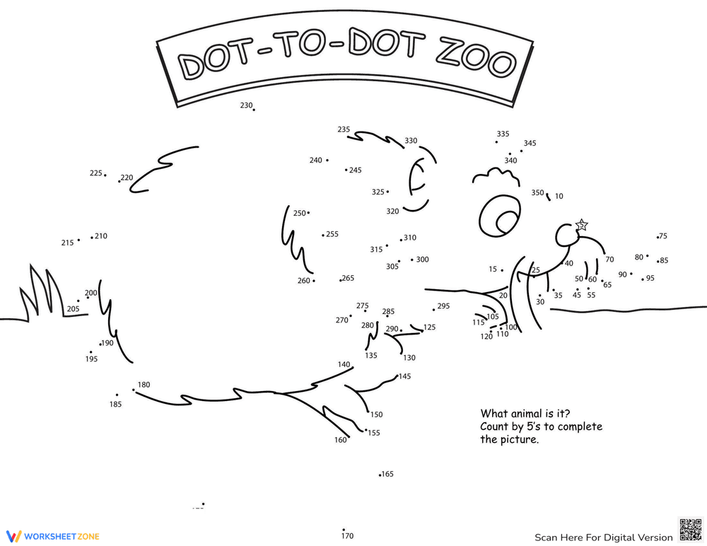 Skip Counting Dot-to-Dot Beaver - Page 1
