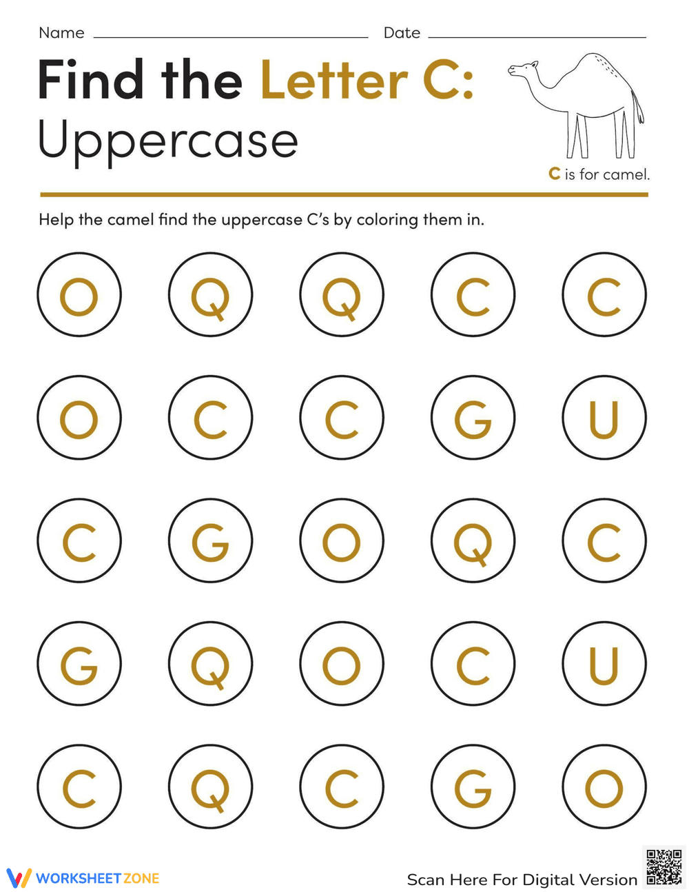 Find the Letter C Uppercase - Page 1