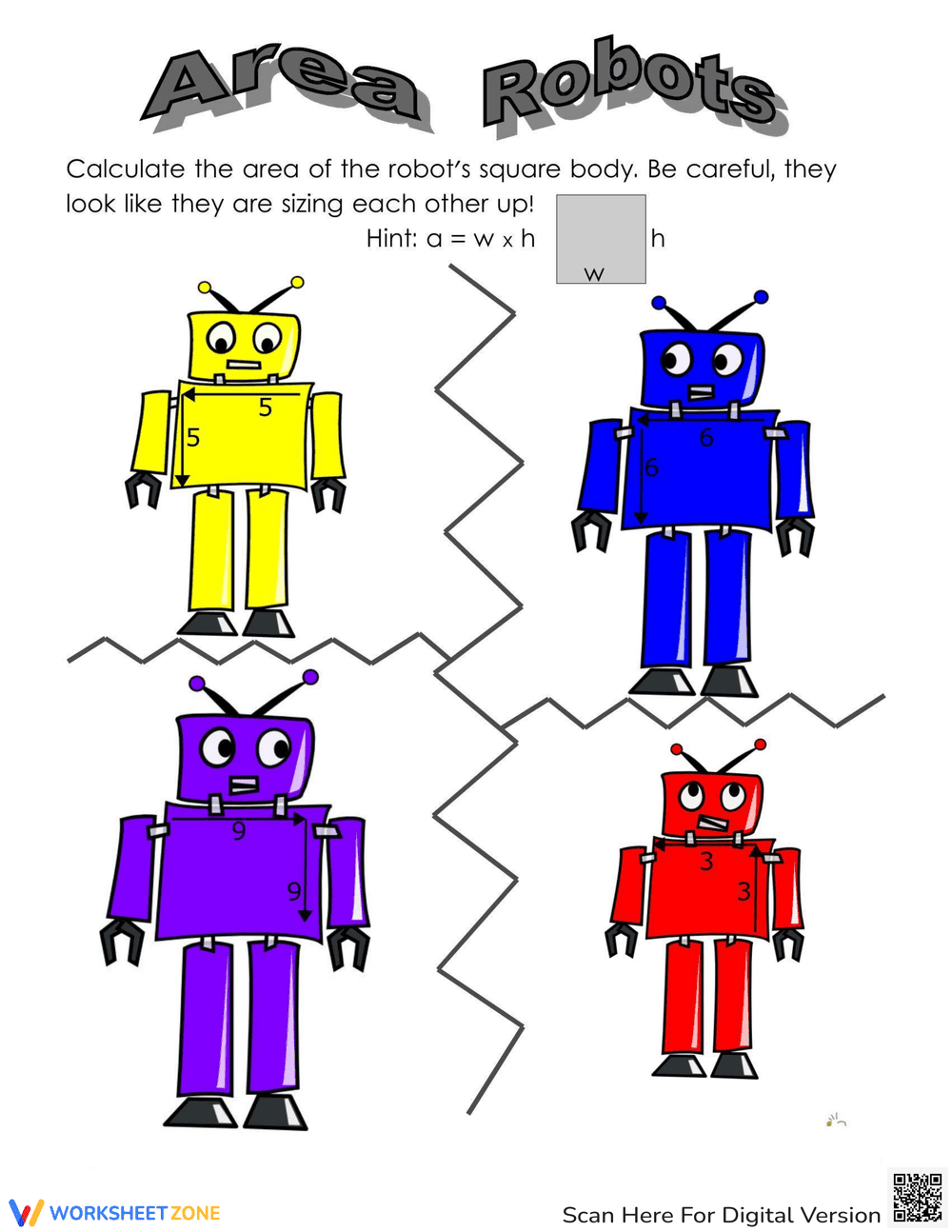 Calculating the Area of a Square - Page 1