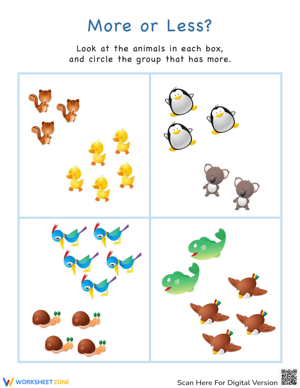 Animal Recognition Worksheet - Page 1