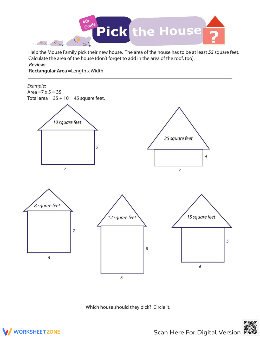 Practice Finding Area - Page 1