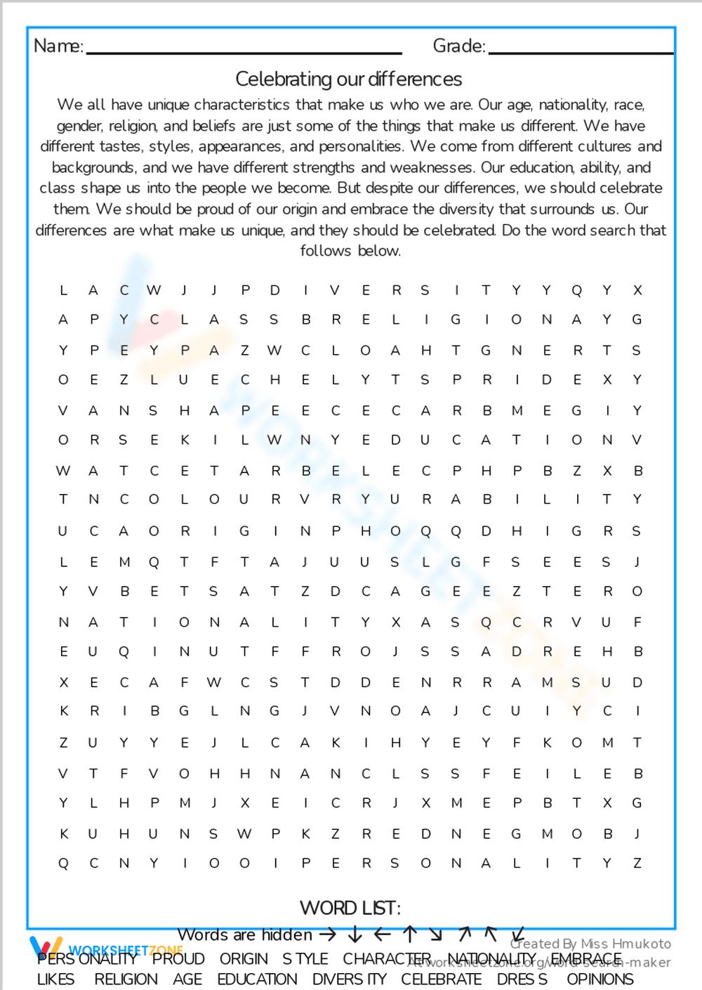 Celebrating our differences - Page 1