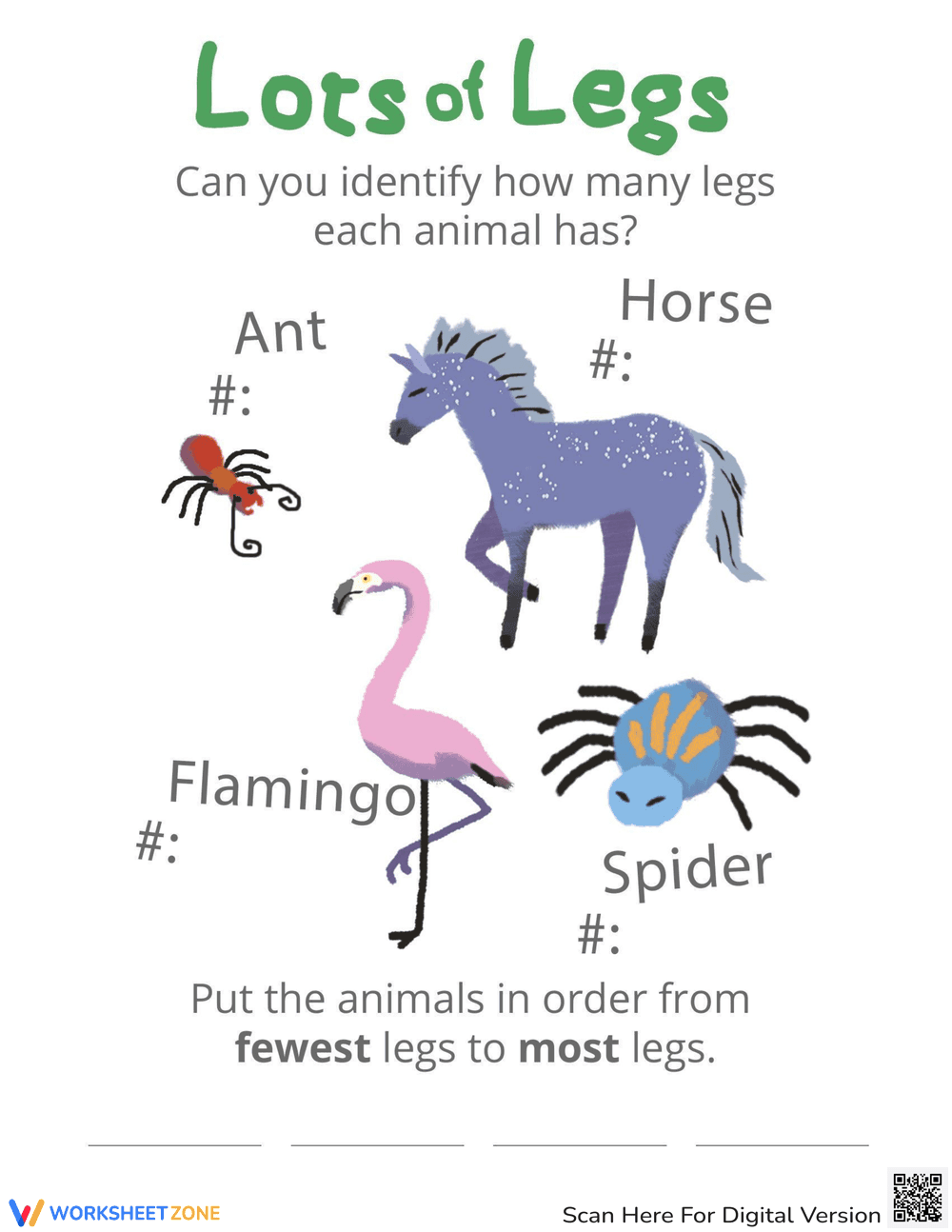 Legs Multiplication Worksheet - Page 1