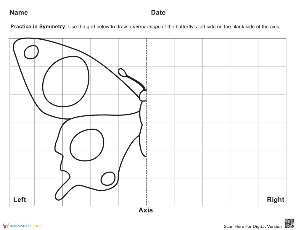 Identifying Symmetry Worksheet - Page 1