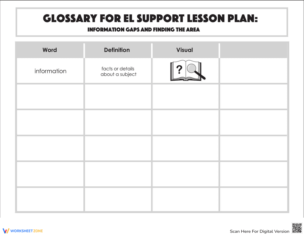 Glossary: Information Gaps and Finding the Area - Page 2
