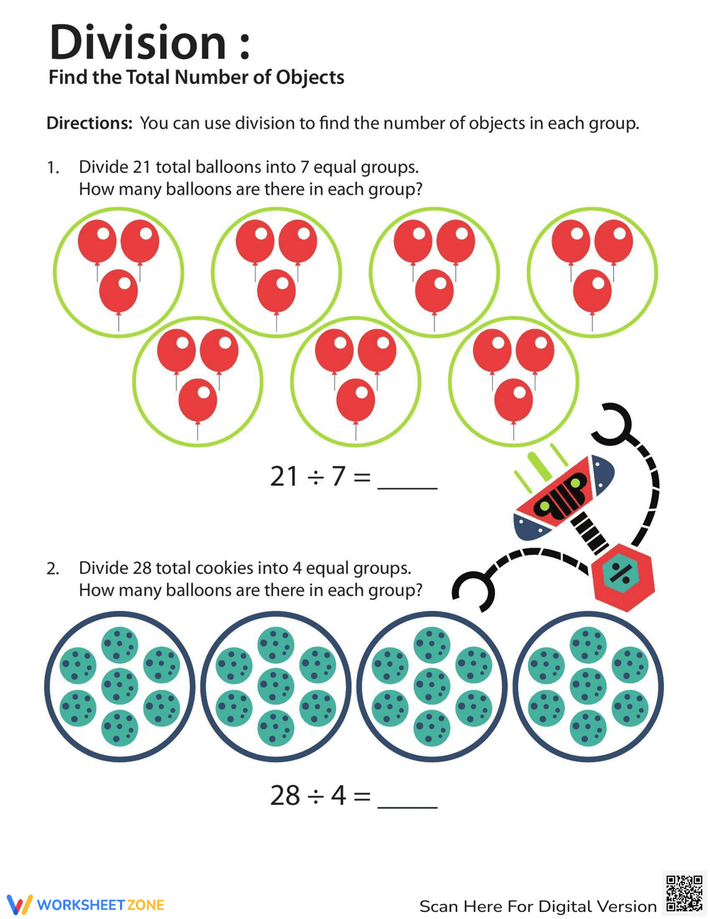 Find the Total Number of Objects Division - Page 1