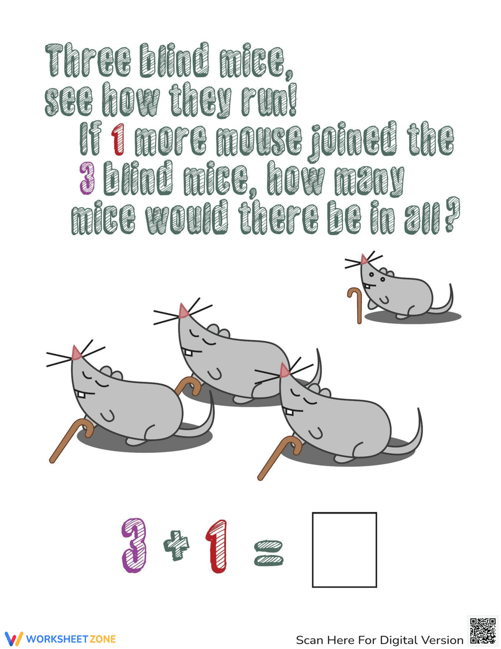 Nursery Rhyme Math Practice - Page 1