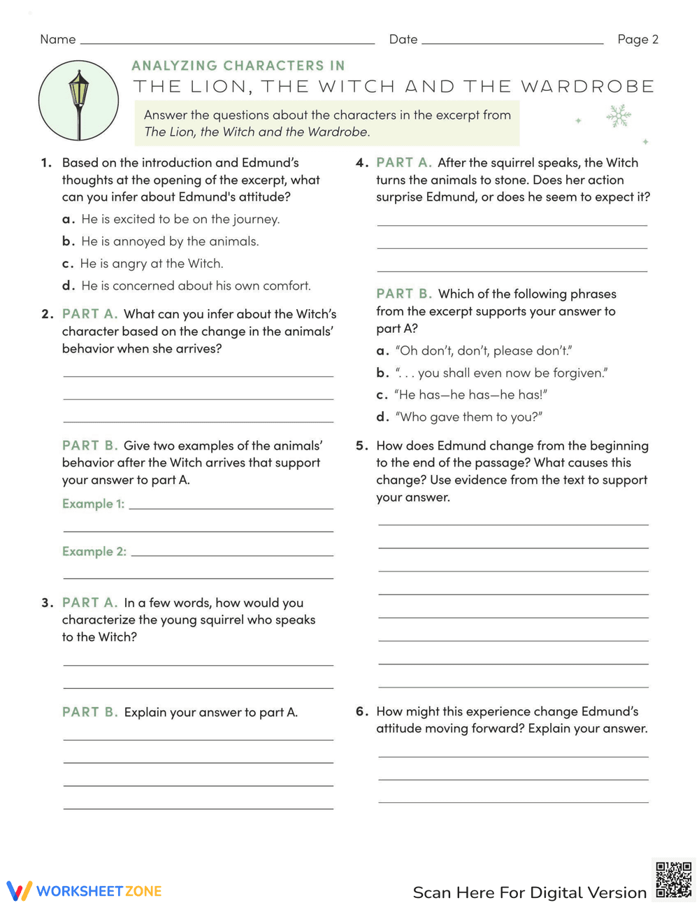 Character Analysis in 'The Lion, the Witch' - Page 2