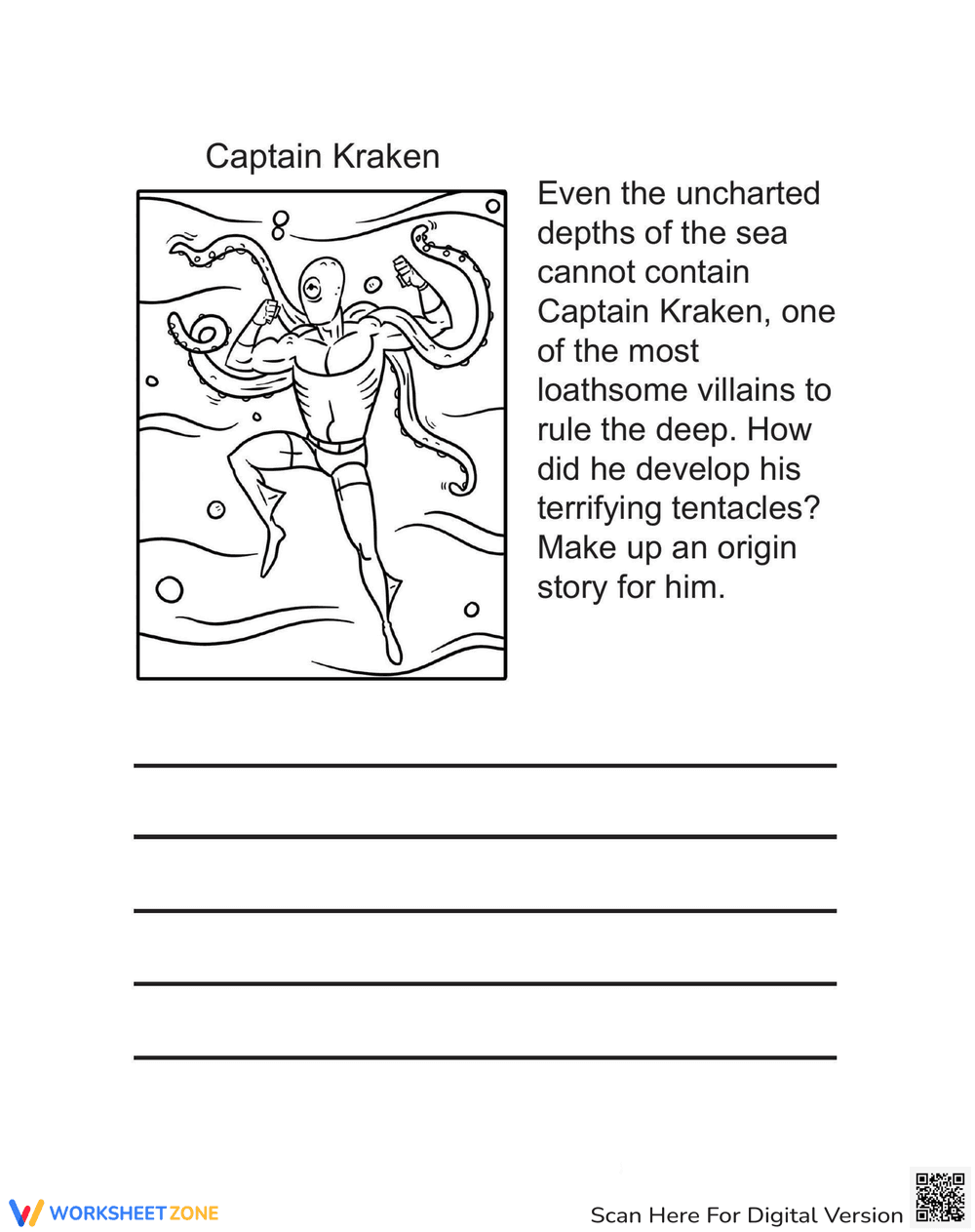 Captain Kraken: Reading Comprehension Story - Page 1