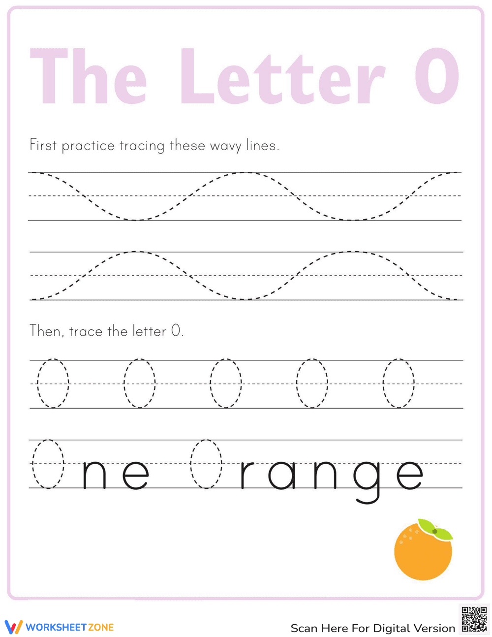 Letter O Tracing Practice - Page 1
