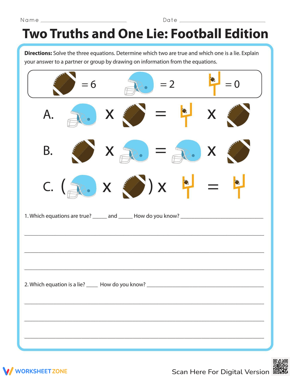 Two Truths and One Lie: Football Edition - Page 1