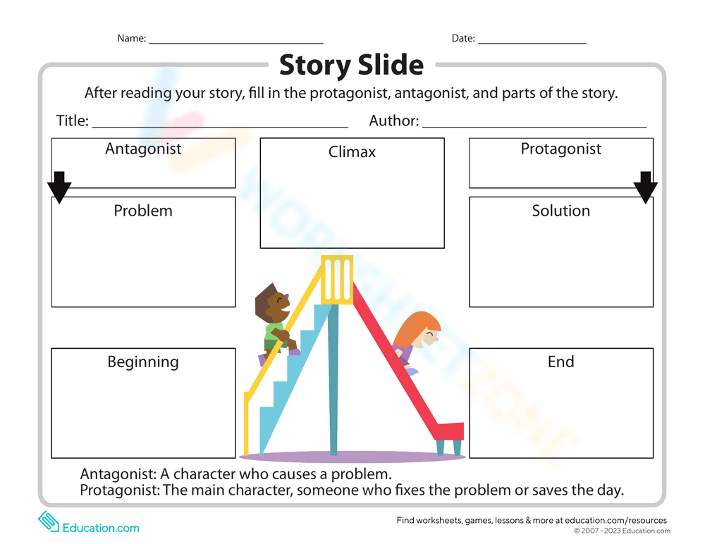 Enhance Storytelling Skills with Story Slide Worksheet - Page 1