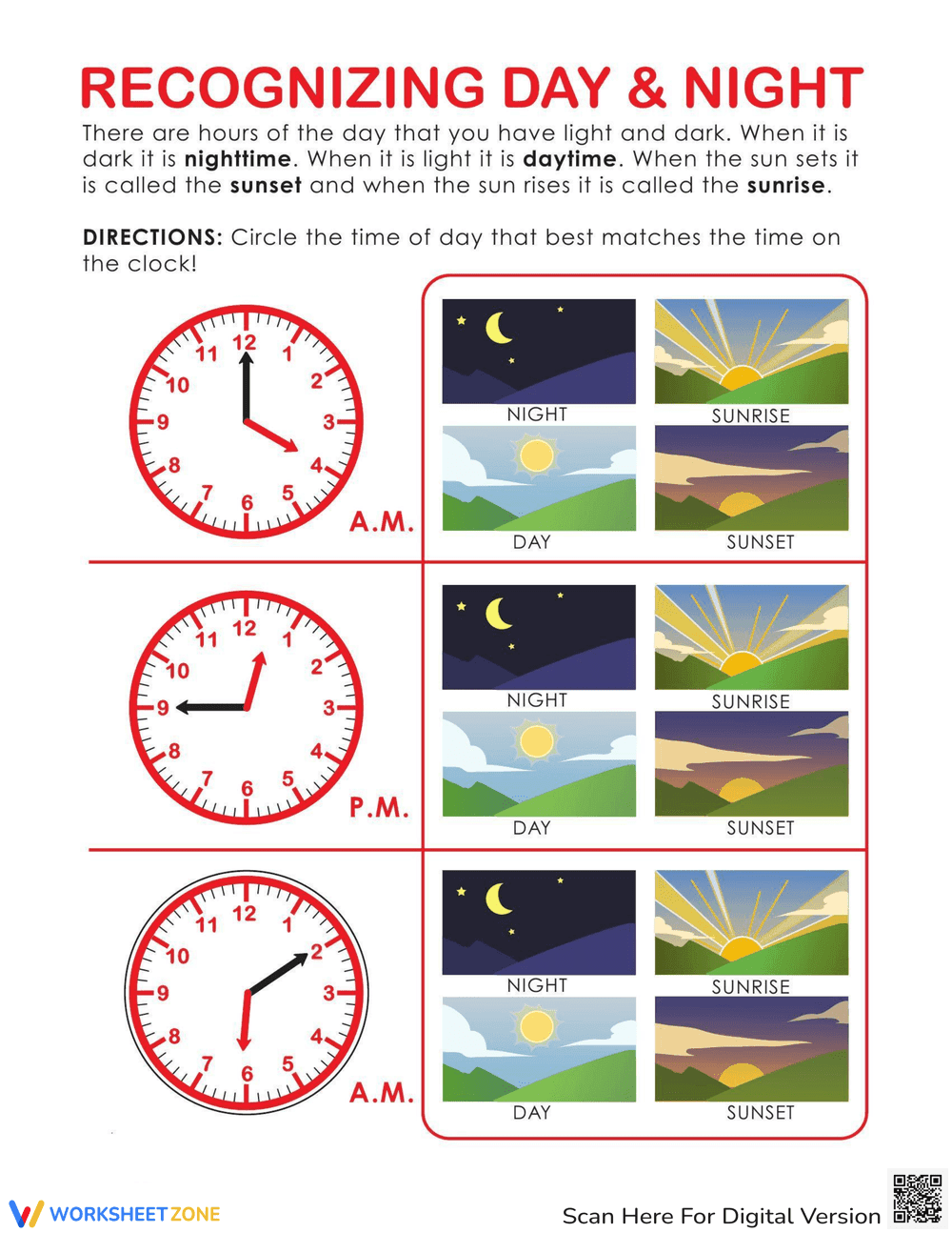 Night or Day Activity - Page 1