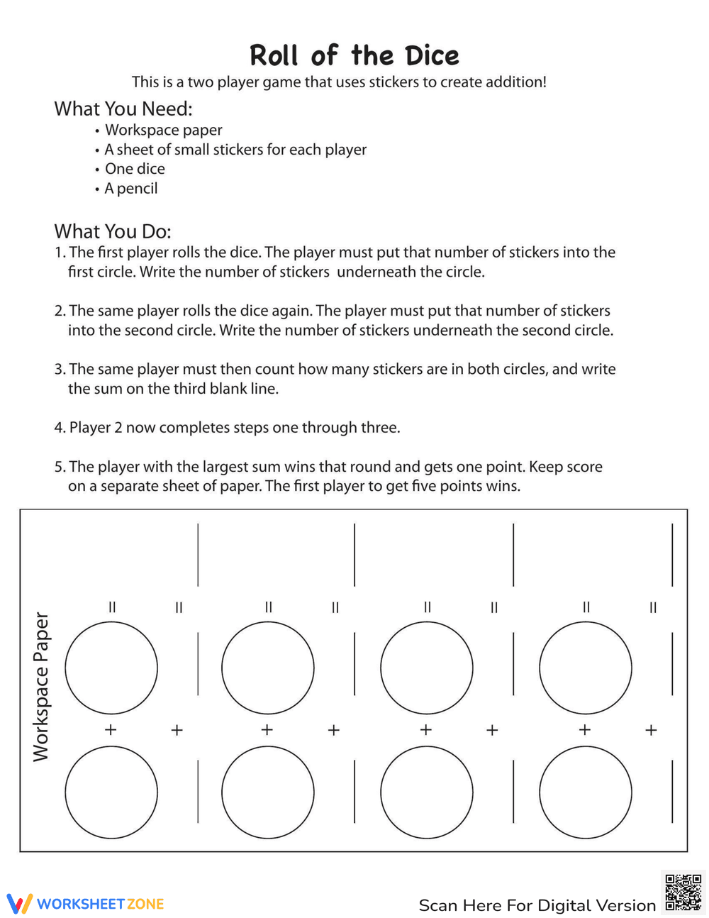 Roll of the Dice: Probability and Math Game - Page 1