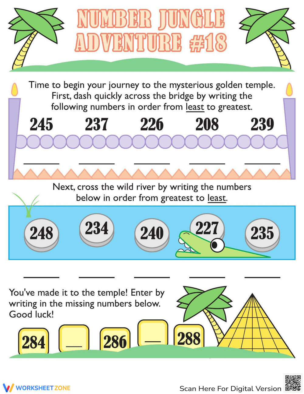 Number Ordering: Sequencing Practice - Page 1
