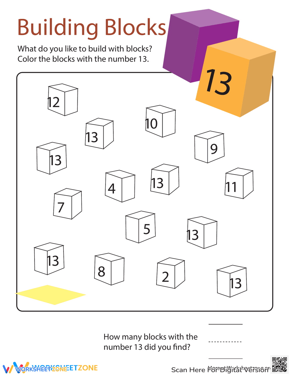 Coloring Worksheet for Kindergarten - Page 1