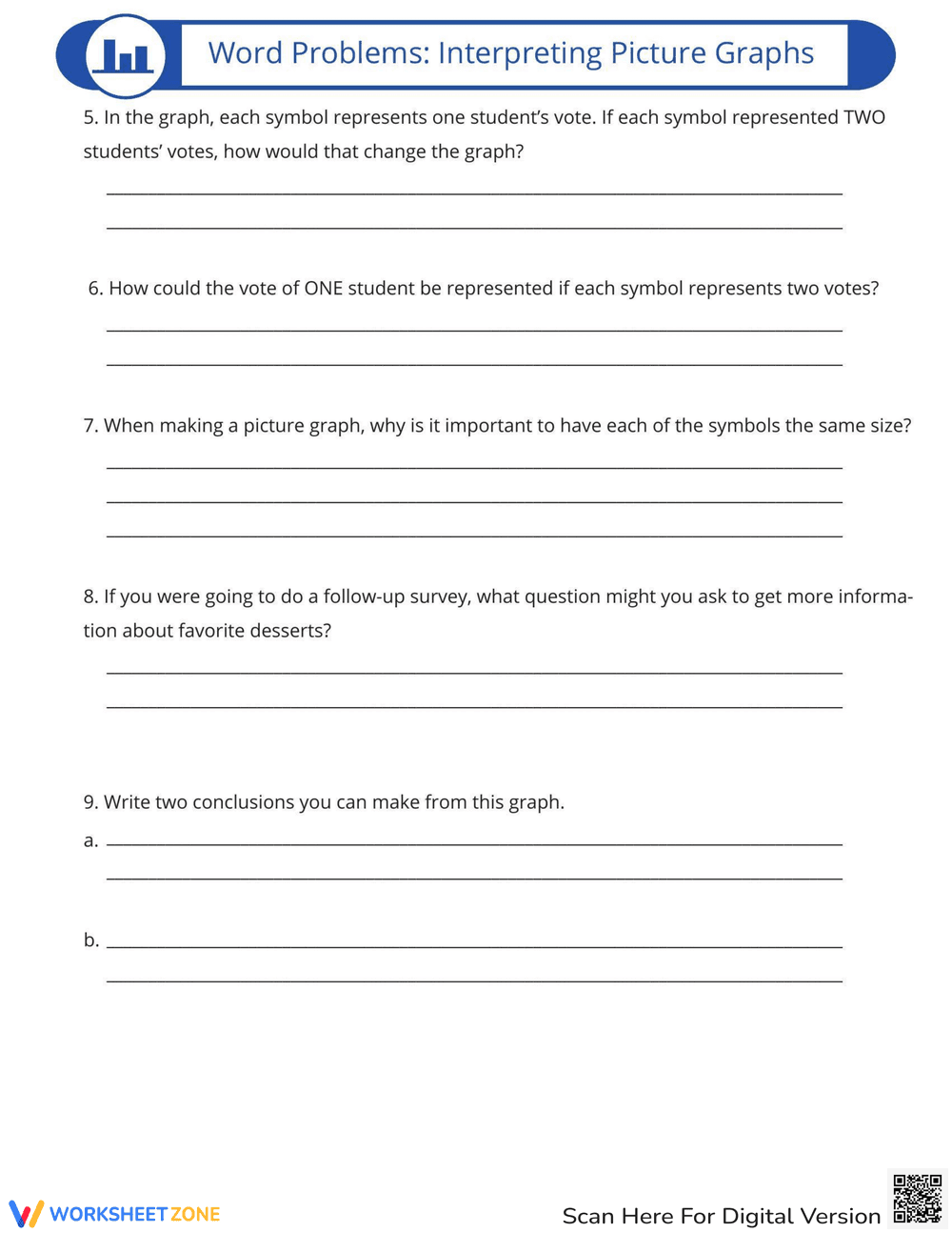 Interpreting Picture Graphs - Page 2