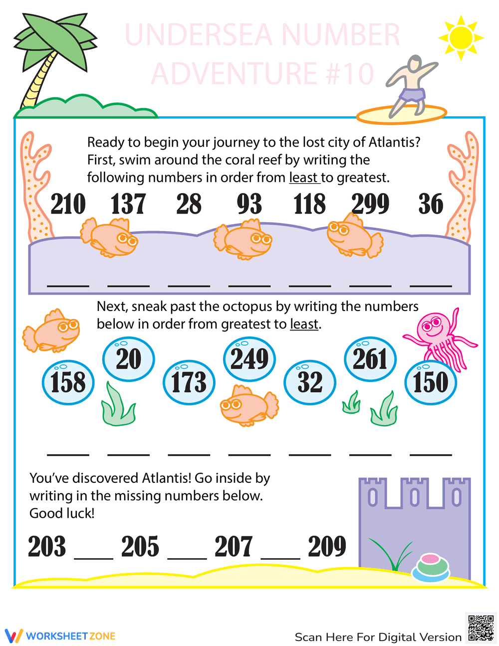 Ordering Numbers: A Fun Math Activity - Page 1