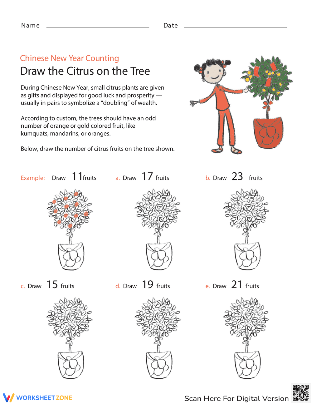 Draw Citrus on the Tree - Page 1