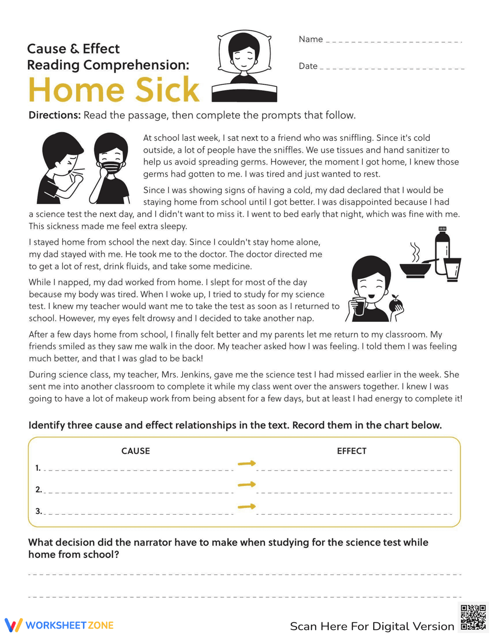 Reading Comprehension: Cause & Effect - Page 1