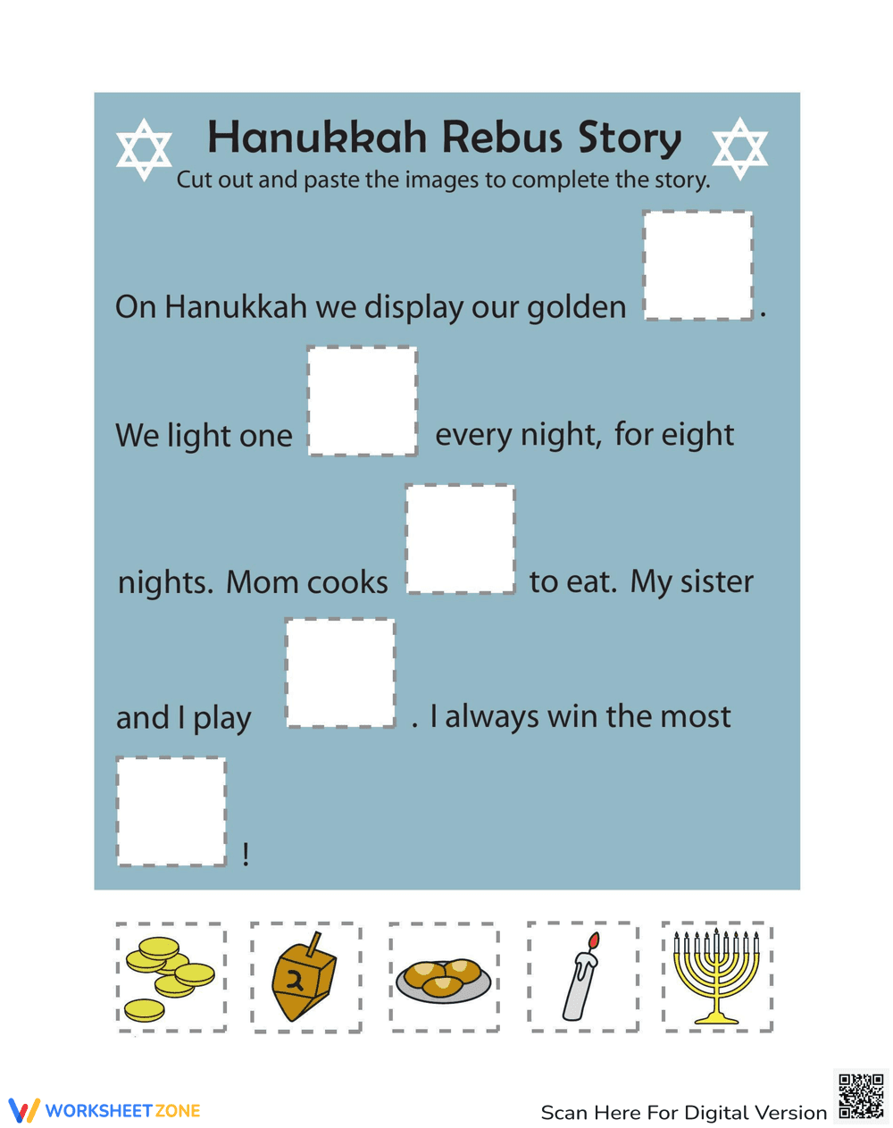 Solve the Hanukkah Rebus Puzzle - Page 1