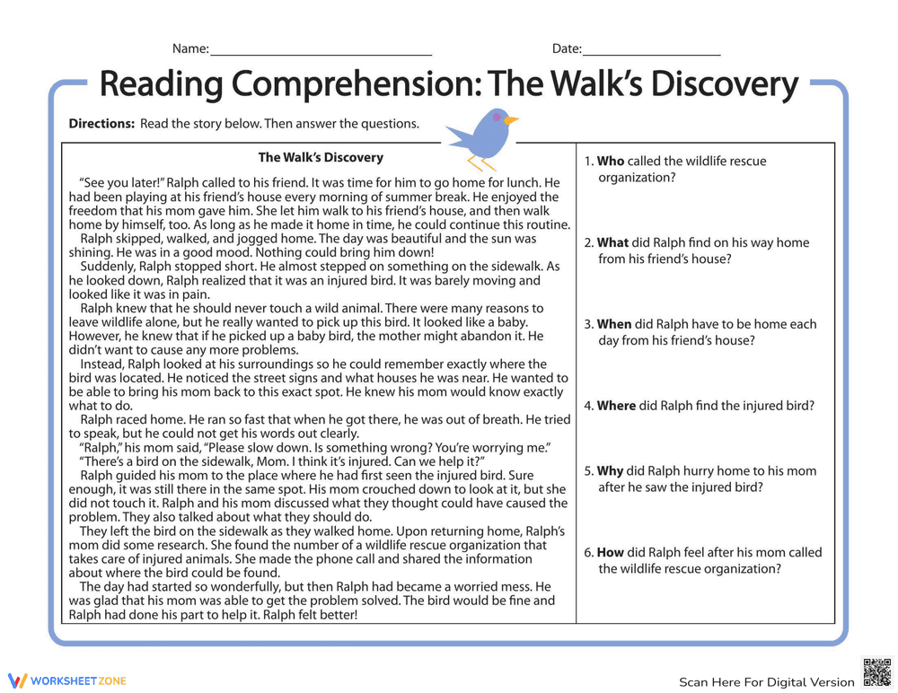 Reading Comprehension: Walks Discovery - Page 1