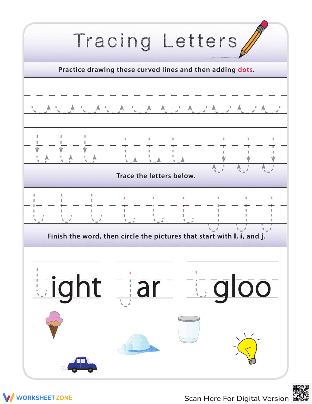 Tracing Lowercase Letters: Handwriting Practice - Page 1