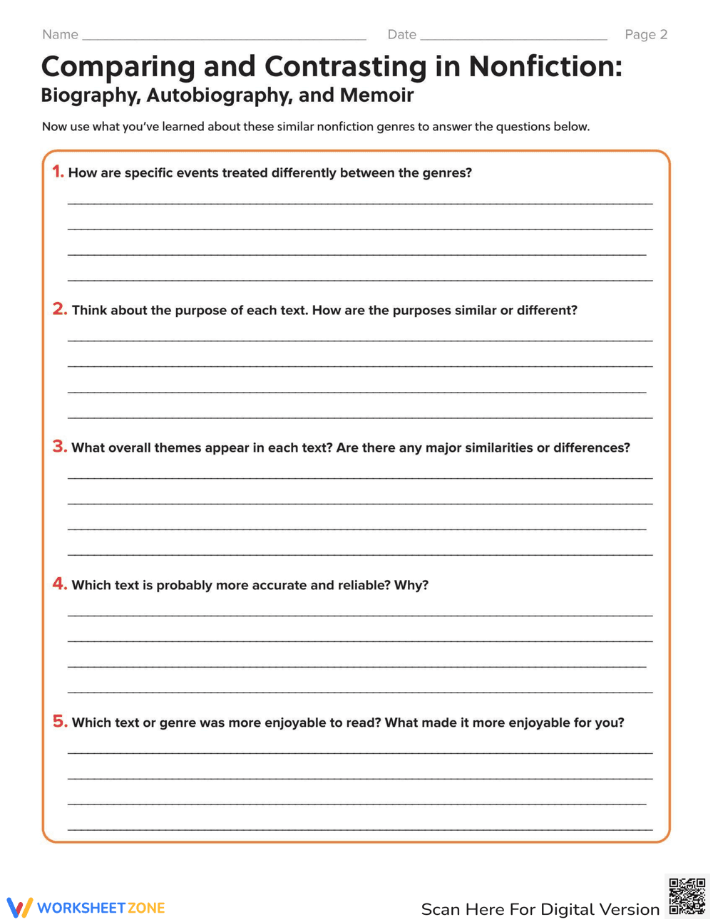Compare and Contrast: Nonfiction Analysis - Page 2