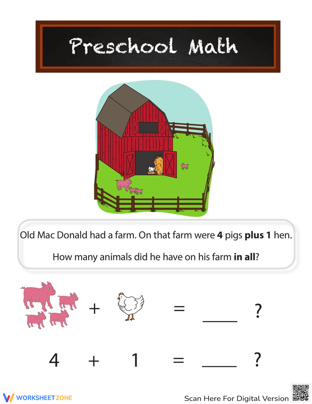 Engaging Farm-Themed Addition Fun - Page 1