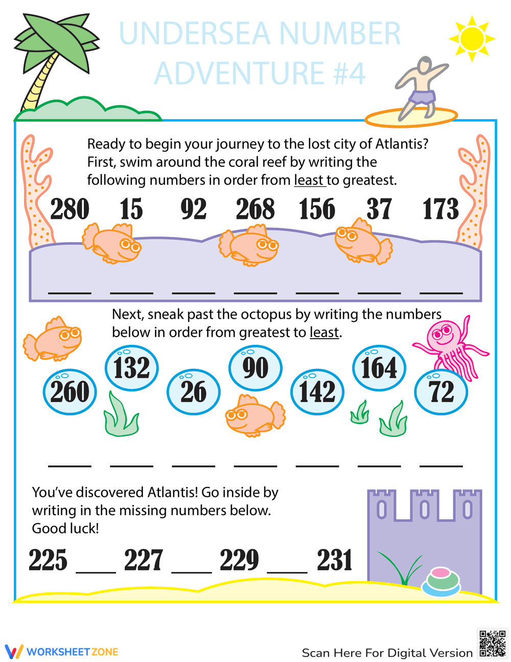 Putting Numbers in Order: Math Fun - Page 1