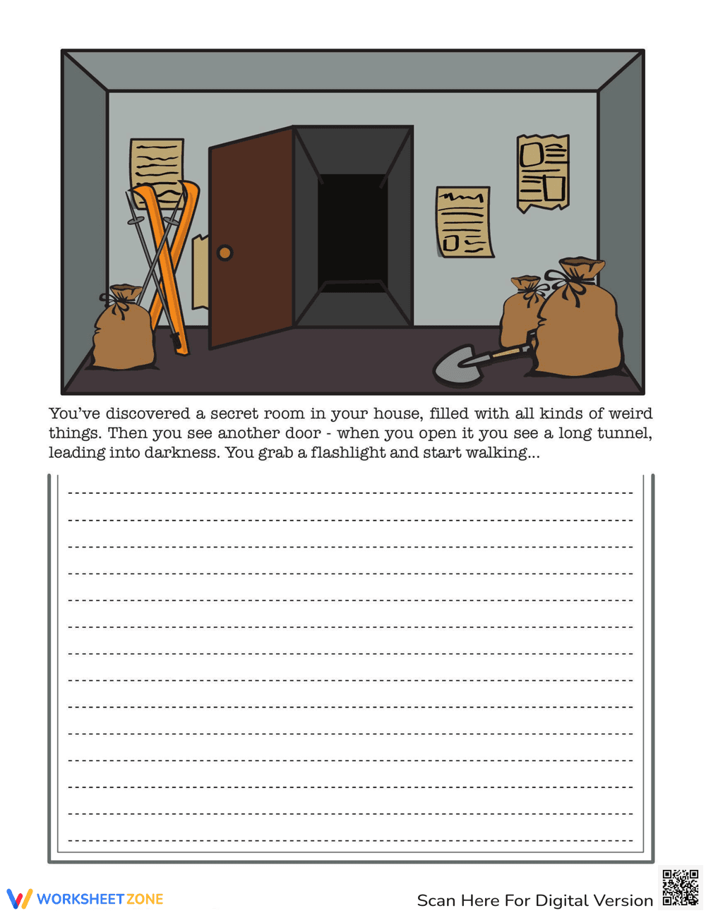 Secret Door Writing Prompt - Page 1