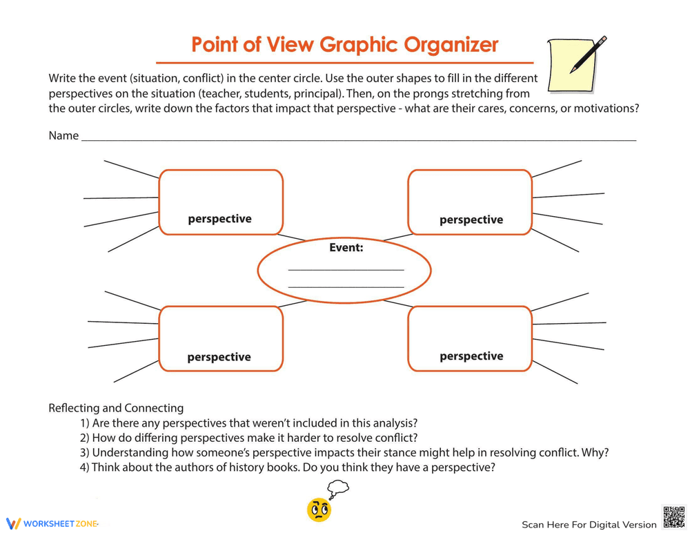 Point of View Graphic Organizer - Page 1