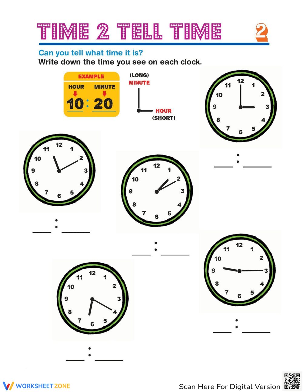 Time 2 Tell Time 2 - Page 1