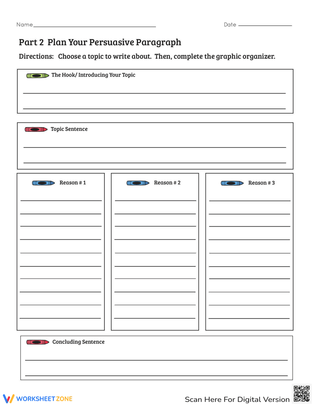 Write a Persuasive Paragraph: Practice Worksheet - Page 2
