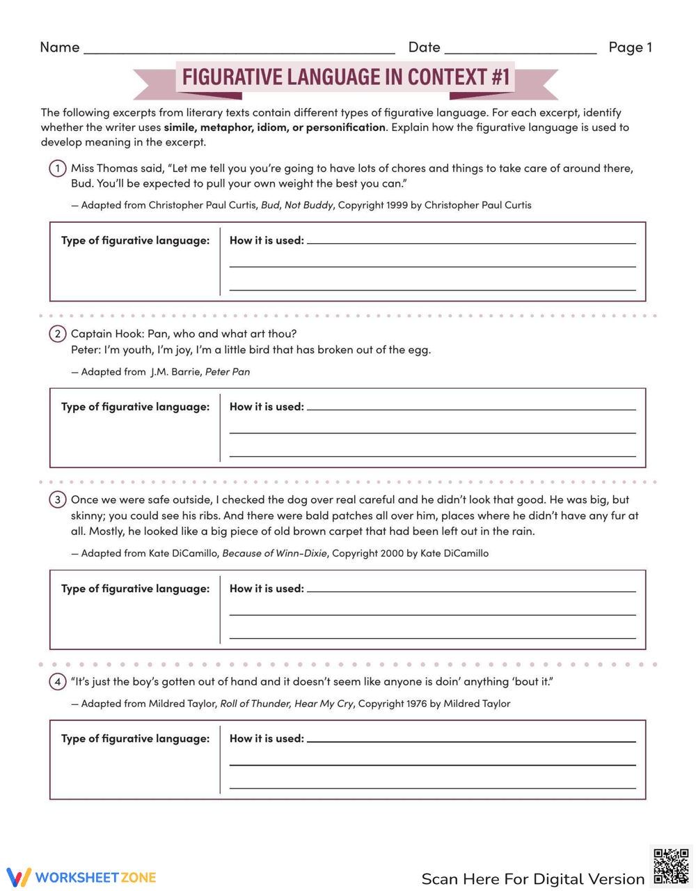 Figurative Language in Context - Page 1