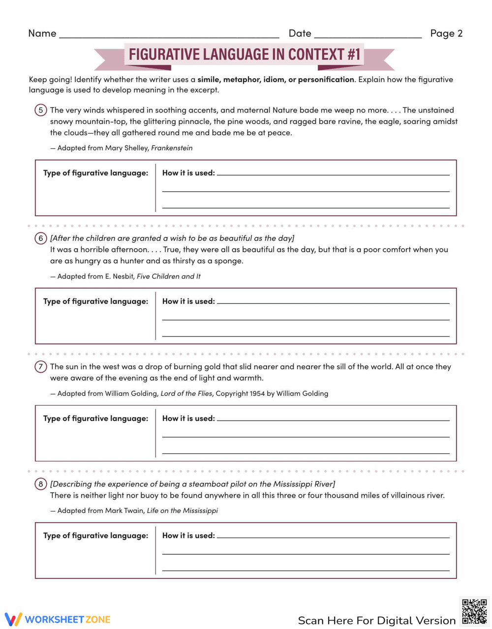 Figurative Language in Context - Page 2